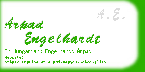 arpad engelhardt business card