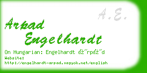 arpad engelhardt business card